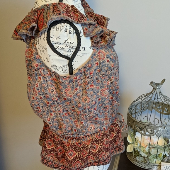 Lauren Ralph Lauren Printed Boho Top - Picture 2 of 3